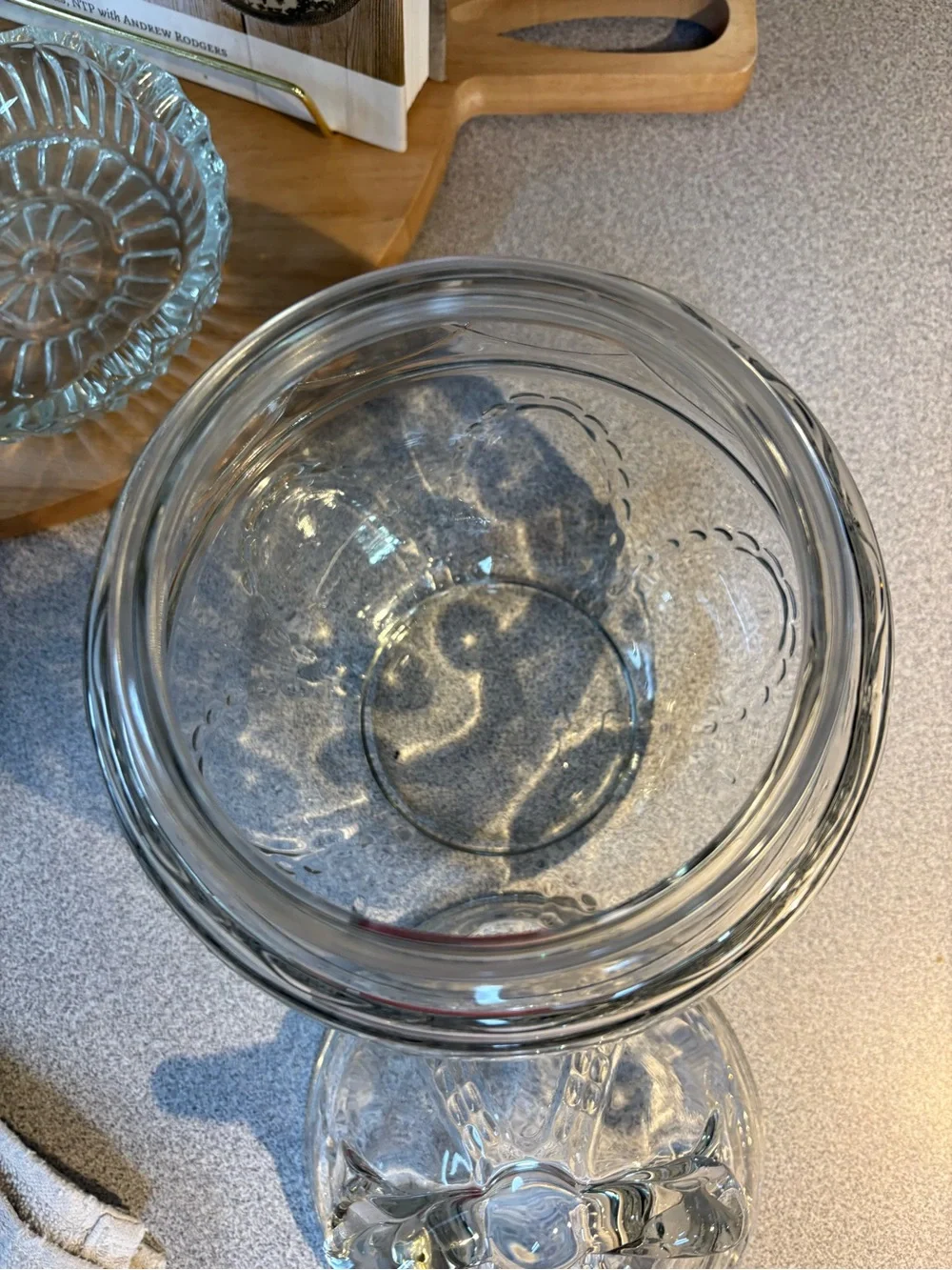Glass Candy Jar with Decorative Lid